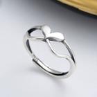 Heart Sterling Silver Open Ring B256j - Silver - One Size