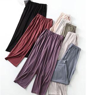 Loungewear Set: Plain Tank Top + Wide-leg Pants