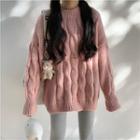 Fleece Vest / Twist Knit Sweater