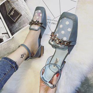 Strapped Jeweled Flats