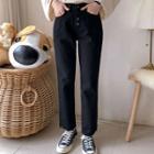 Button-fly Straight-cut Pants
