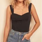 Square-neck Open-back Tank Top