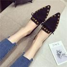 Bow Accent Studded Loafers