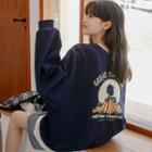 Mock Two-piece Pumpkin Print Sweatshirt