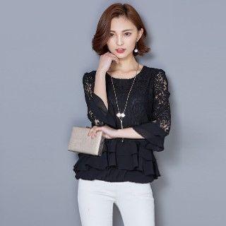 Lace Ruffle Blouse