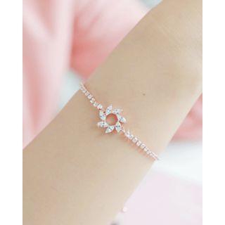 Rhinestone Sunburst Lasso Bracelet