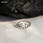 Melting Alloy Open Ring 1 Pc - Silver - One Size