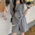 Short-sleeve Mock Two Piece T-shirt / Shorts