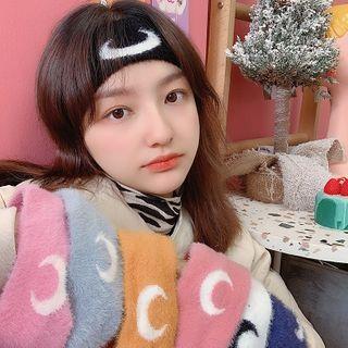 Moon Print Face Wash Headband