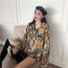 Printed Long-sleeve Shirt Yellow - One Size