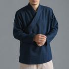 Linen Cotton Chinese Long-sleeve Top