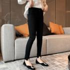 Frayed Hem Skinny Pants