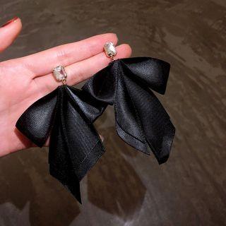 Bow Fabric Dangle Earring