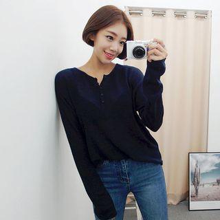 Loose-fit Knit Henley