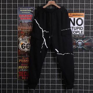 Thunder Print Harem Pants