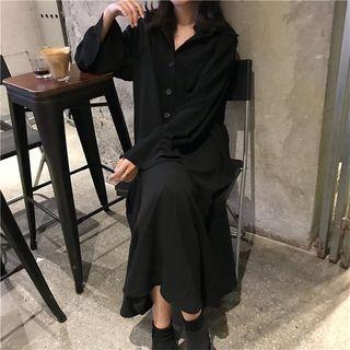 Midi Shirtdress Black - One Size
