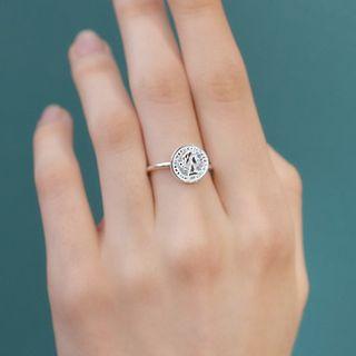 925 Sterling Silver Coin Open Ring As Shown In Figure - One Size