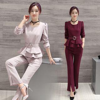 Set: Peplum Top + Trousers
