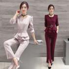 Set: Peplum Top + Trousers