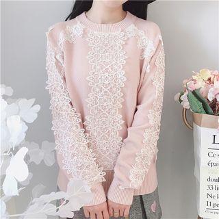 Lace Applique Sweater