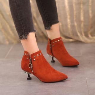 Sequined Zip Rhinestone High-heel