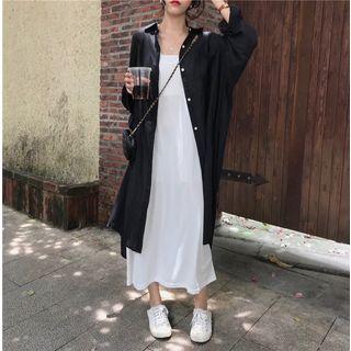 Plain Midi Tank Dress / Long Shirt