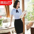 Short-sleeve Shirt / Mini Pencil Skirt