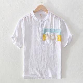Short-sleeve Printed Overhead Shirt