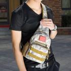 Paneled Canvas Sling Bag