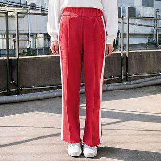 Pipe-trim Seam-front Sweat Pants