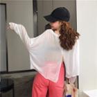 Loose-fit Slit-back Crop Top