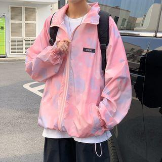 Long-sleeve Tie Dye Applique Jacket