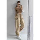 Labeled Waffle Loose Jogger Pants In 7 Colors