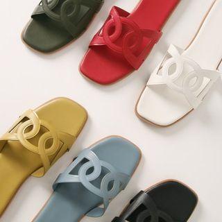 Cutout-band Vivid Slide Sandals