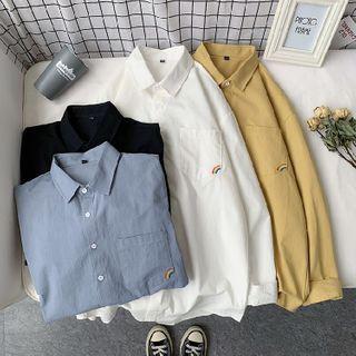 Rainbow Embroidered Long-sleeve Shirt