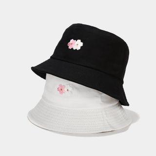 Sakura Embroidered Bucket Hat