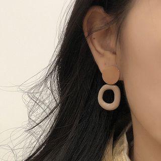 Irregular Acetate Hoop Dangle Earring