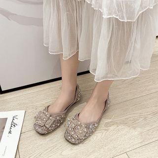 Rhinestone Faux Pearl Flats