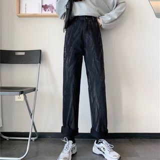 Printed Straight Leg Jeans