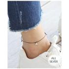 Silver Triangle-charm Thread Anklet