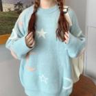 Moon Embroidered Sweater