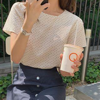 Floral Print Zip-back Blouse