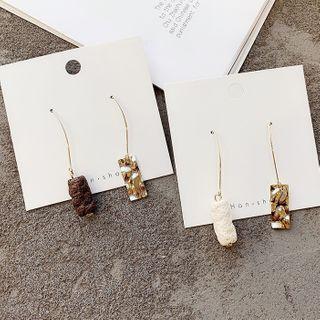 Non-matching Alloy & Stone Dangle Earring