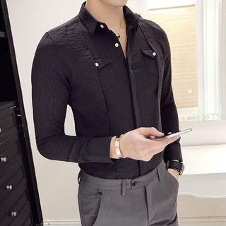 Mock-two Silm-fit Long Sleeve Shirt