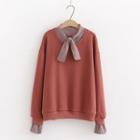 Bow Accent Pullover Caramel - One Size