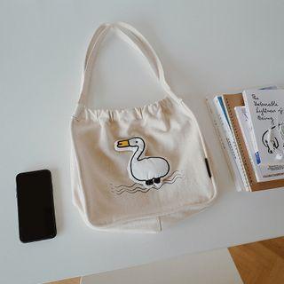 Cartoon Duck Canvas Tote Bag