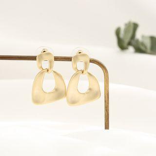 Irregular Alloy Dangle Earring 1 Pair - S925 Silver Earrings - Gold - One Size