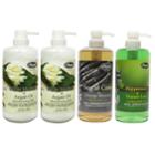O'naomi - Bath Set : White Michelia & Argan Oil Moisturizing Bath + Sugar Cane & Orange Blossom Shower Gel + Peppermint & Pomelo Leaf Cooling Bath Gel 4 Pcs