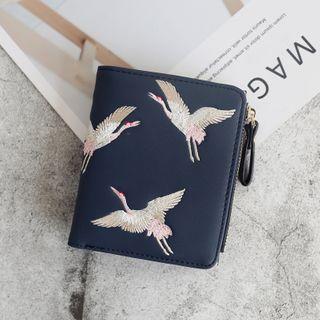 Crane Print Short Wallet