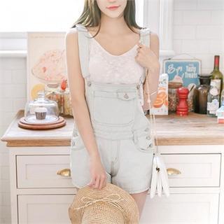 Denim Suspender Pants